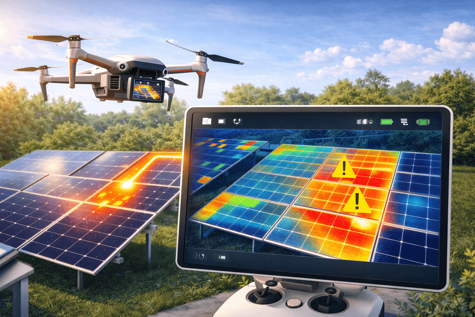 Drohnen Wärmebilder zur Fehlererkennung