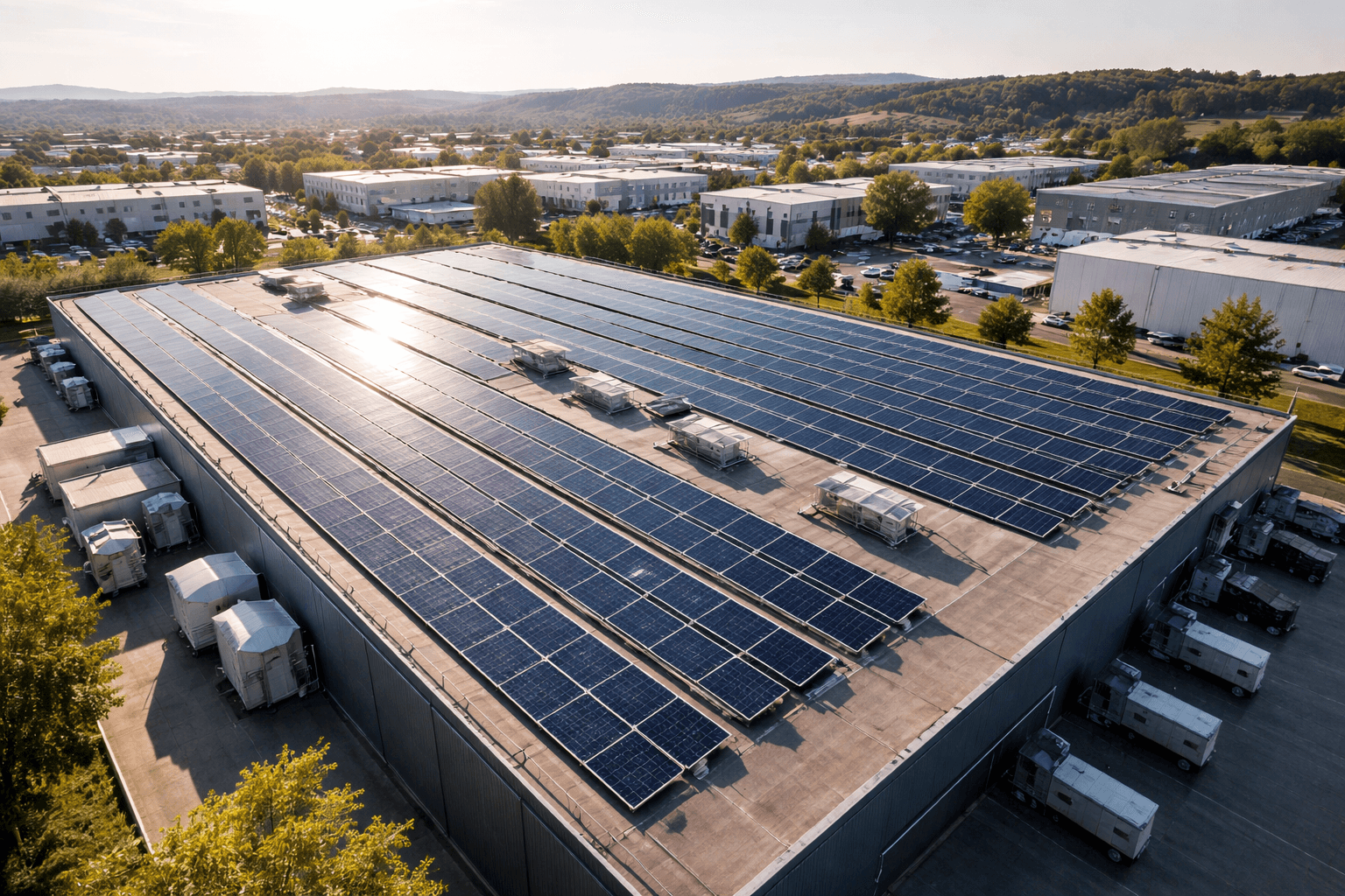 Gewerbliche Solaranlage auf Neubau